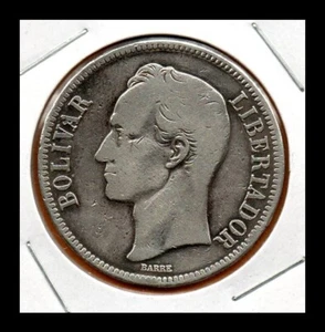 Venezuela Coin "Fuerte" 5 Bolivares Bs 1935 Silver .900 37.2mm 25gr. KM#24 - Picture 1 of 2