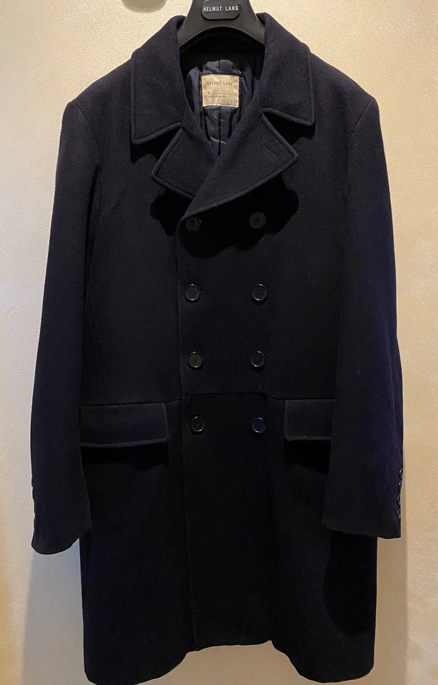 Helmut Lang Vintage Archive  Pea Coat Caban Double Breast Coat Tg 46 It  - Imagen 1 de 4