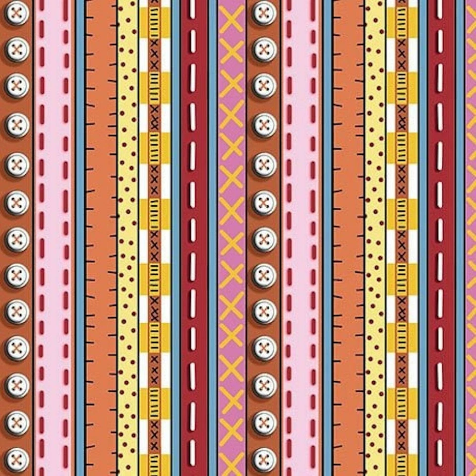 Patchwork Farms Decorative Stripe 100% Cotton Fabric by The Yard - Image 1 of 1