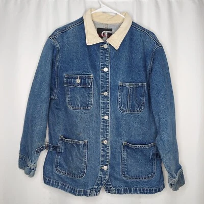 Chaqueta Jean Rafaella Mediana Mujer Azul Pana Cuello Bolsillo Hebilla Grunge Y2K Foto 1 de 4