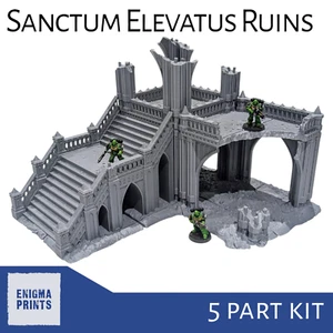 Sanctum Elevatus Ruins - 28mm 3D Printed Gothic Terrain for Tabletop Wargaming - Picture 1 of 8
