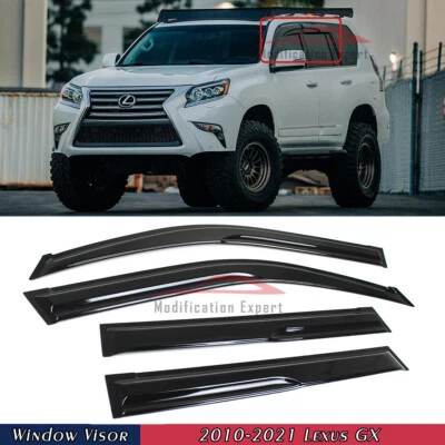 For 2010-2023 Lexus GX460 JDM Mugen Style Window Visors Rain Guards Deflectors - Image 1 of 4