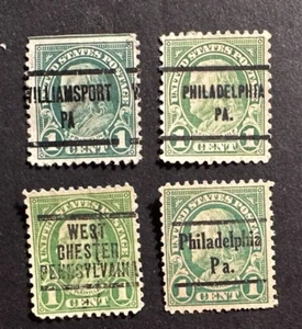 4 - 1922 US Stamps - Scott# 552 Precancels - Used - Pennsylvania. a - Picture 1 of 2