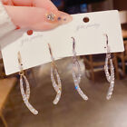 Silver Gold Long Tassel Crystal Earring Drop Dangle Stud Jewellery Women Fashion