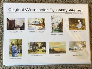 Cathy Welner Greeting Cards - Lot Of 7 With Envelopes - Picture 1 of 2