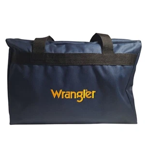 Bolso de Lona Wrangler Corral West NFR 2000 Azul Marino Bordado Lona Rodeo - Imagen 1 de 8
