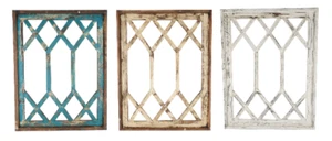 Diamant Doppelfenster-klein-rustikal-Garten-Terrasse-23x30-Wanddeko-drei Farben - Bild 1 von 7