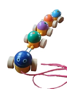 Raupe zum Nachziehen, Holz, Tchibo, Nachziehtier, Holzspielzeug Baby - Bild 1 von 7