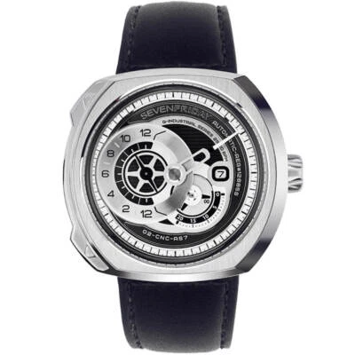 SevenFriday Men's Watch Q Series Power Reserve Black and Silver Tone Dial Q1-03 - Image 1 of 4