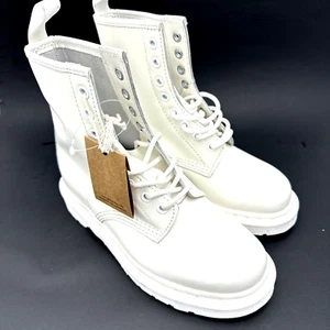 Dr. Martens 14357 WHITE MONO Women's Leather Boots Size: US5 - Picture 1 of 6