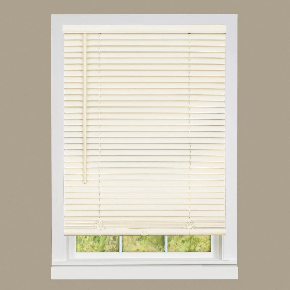 Cordless Window Mini Blinds 1" Slats Room Darkening Vinyl Blind 64" Length - Image 1 of 1