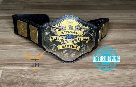 NWA NATIONAL HEAVYWEIGHT WRESTLING CHAMPIONSHIP REPLICA BELT ADULT BRASS 2MM NEW Cover