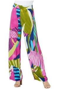 IMAN Global Chic Wide Leg Pull-On Knit Pant Vibrant Pink - Picture 1 of 1