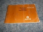 1971 CHRYSLER ROOTES HILLMAN AVENGER GT OWNERS DRIVERS MANUAL FACTORY ORIGINAL
