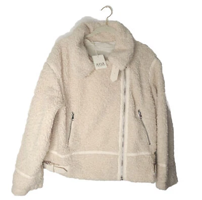 a.n.a Midweight Reversible Sherpa Jacket, Women's Size L, Ivory NEW MSRP $160 - Image 1 of 4