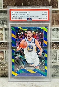 Klay Thompson Prizm #209 Choice Prizm 2019-20 azul amarillo verde PSA 9 - Imagen 1 de 3