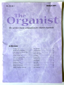 The Organist March 2001 Church Organ Music Book 12 Songs - Picture 1 of 4