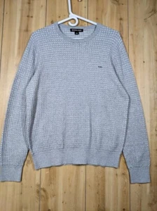 Michael Kors Crewneck Textured Cotton Knit Sweater Size Medium - Picture 1 of 7