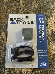 BACK TRAILS 4 FUNCTION BICYCLE COMPUTER 082 01 0380 BY PTI SPORTS - NEW SEALED - Picture 1 of 2