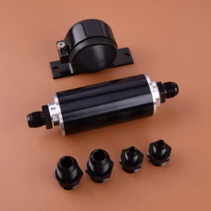 50mm Universal Inline Fuel Filter Mounting Bracket Kit With AN6/AN8/AN10 Adapter - Picture 1 of 4