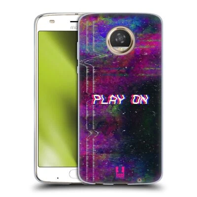 HEAD CASE DESIGNS GLITCH AESTHETIC TYPOGRAPHY SOFT GEL CASE FOR MOTOROLA PHONES - Image 1 of 4