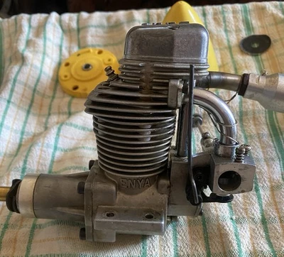 1985 Enya 80-4C RC Four Cycle model airplane engine Muffler vintage .80 Japan - Image 1 of 4