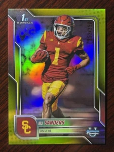 2025 Bowman Chrome U Eli Sanders Yellow Refractor #/350 SP USC - Bild 1 von 1