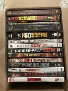 Wrestling DVD Lot 14 Cases WWE WCW ECW - Picture 1 of 3