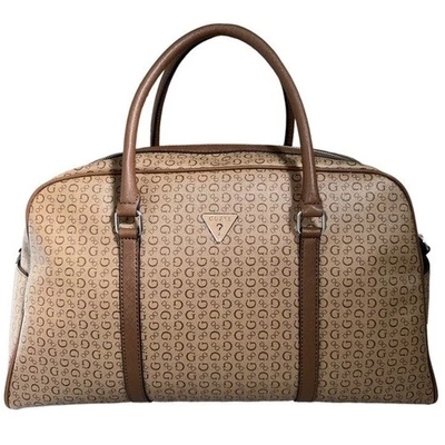 Adivina: Bolso de viaje de imitación de cuero 19"W x 11"H x 8"D pulgadas NUEVO Foto 1 de 4