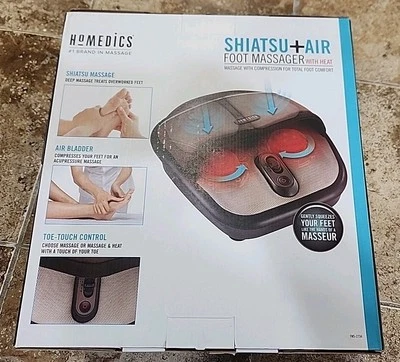 HOMEDICS SHIATSU + 气脚按摩器 带加热 */ 带压缩 FMS-275H — 第 1/4 张图片