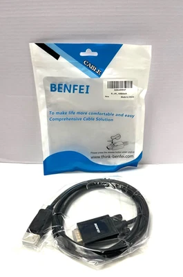 Lot of 3x BENFEI DP to VGA Cable - Image 1 of 4