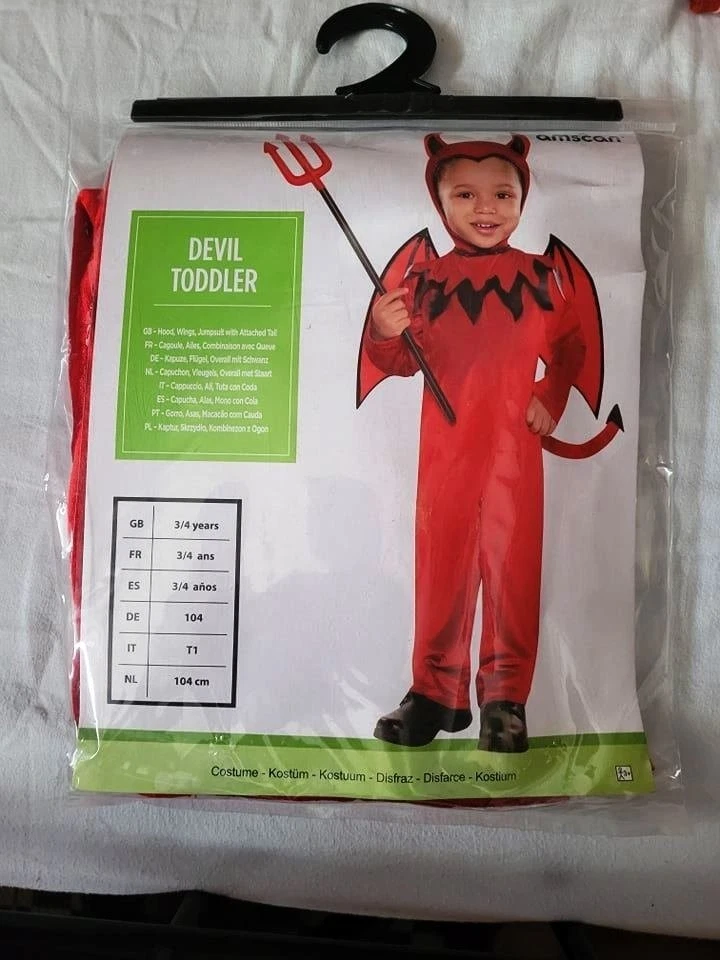 Disfraz Amscan Niño Pequeño Diablo Edad 3 - 4 Años - Rojo Foto 1 de 1