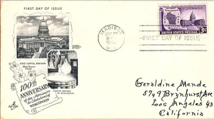 Centennial of Wisconsin Statehood May 29, 1948 Mail Cover FDC - Picture 1 of 1