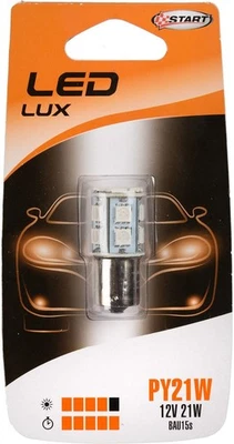 PY21W Lampadina Singola 13 Led arancio per luci auto 12V 21W BAU15s START - Immagine 1 di 2