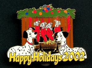 Disney Auktion 101 Dalmatiner Pongo Perdita Welpen Happy Holidays LE 100 Lg Pin - Bild 1 von 1