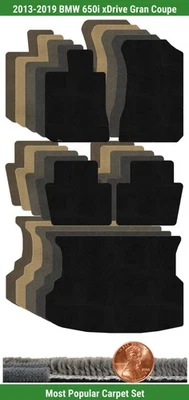 Conjunto de tapete personalizado Ultimat para BMW 650i xDrive Gran Coupe 13-19 (5 peças) #SI - Imagem 1 de 4