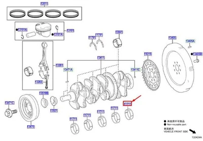 LEXUS RX MK5 Kurbelwellenlager 117012501004 NEU ORIGINAL - Image 1 of 2