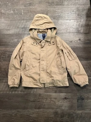 Chaqueta con Capucha Gap Kids L (10) Ligera Completamente Forrada Caqui Niños Foto 1 de 4