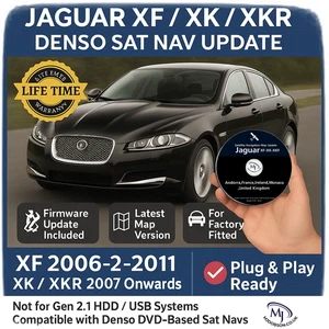 Jaguar XF, XK, XKR, Sat Nav Map UK - Europe Latest DVD Map Worldwide Postage - Picture 1 of 7