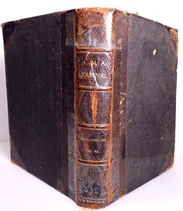 ANTIQUE 1903 AMERICAN JOURNAL MEDICAL Vol XL 16 ISSUES APRIL-JUNE LEATHER BOUND - Picture 1 of 22