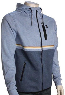 Rip Curl Departed Anti Series Fleece Hoody - Spray Blue - New - Image 1 of 2