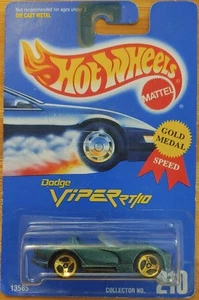 Hot Wheels Dodge Viper RT/10 Gold Medal Speed Coll. #210 Gold 3 Spoke - Picture 1 of 4