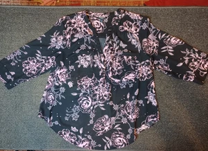 Torrid Harper talla 0 hermoso estampado floral rosa - Imagen 1 de 10