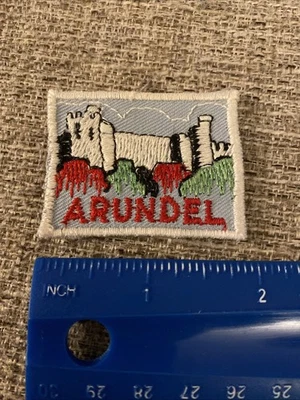 Vintage UK Arundel Castle Souvenir Travel Patch Small England UK - Image 1 of 3