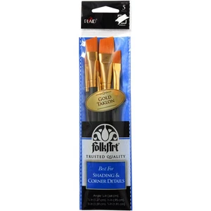 FolkArt Angle Brush Set 5/Pkg- - Picture 1 of 1