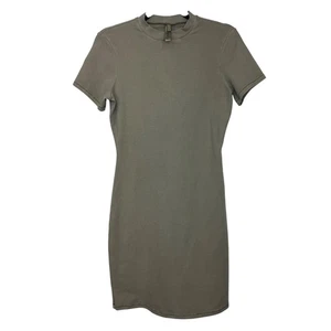 SKIMS Green Everybody Kurzarm Mini T-Shirt Kleid Damen Gr. M - Bild 1 von 9