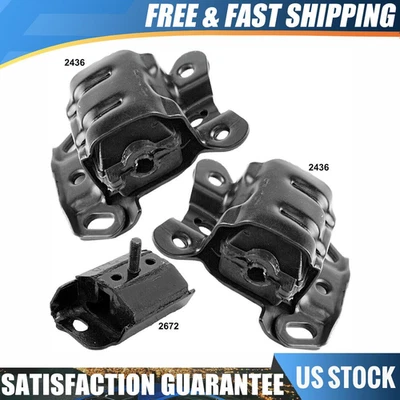 Engine Motor Mounts & Transmission Mount 3PCS for Chevrolet C10, C20 86-85 4.3L - Image 1 of 4