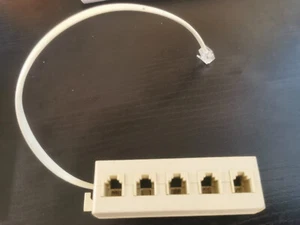 RJ11-Buchse 5-Wege-Steckdose Telefon Fax Anrufbeantworter - Bild 1 von 1