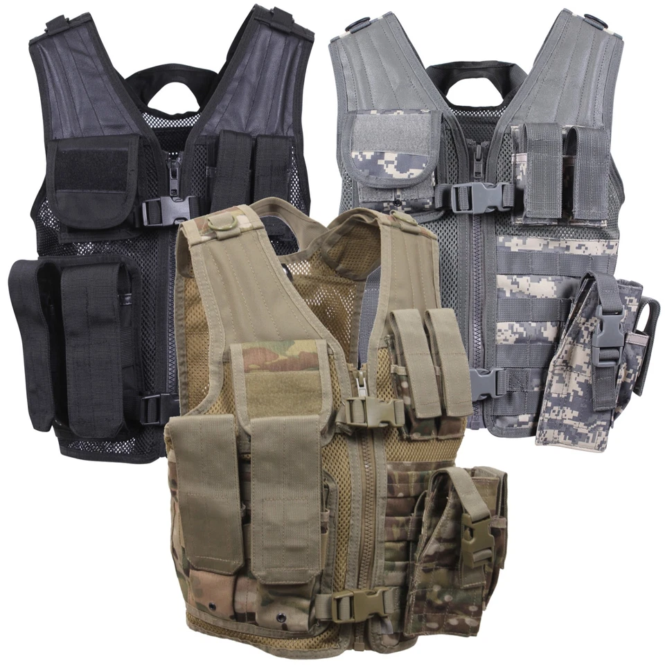 Chaleco táctico de tiro cruzado para niños - Chalecos de tiro y caza Rothco para adultos jóvenes Foto 1 de 2