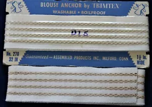 Vintage Trimtex Blouse Anchor 32" Long, 1 1/4" Wide Beige Two Rolls - Picture 1 of 2